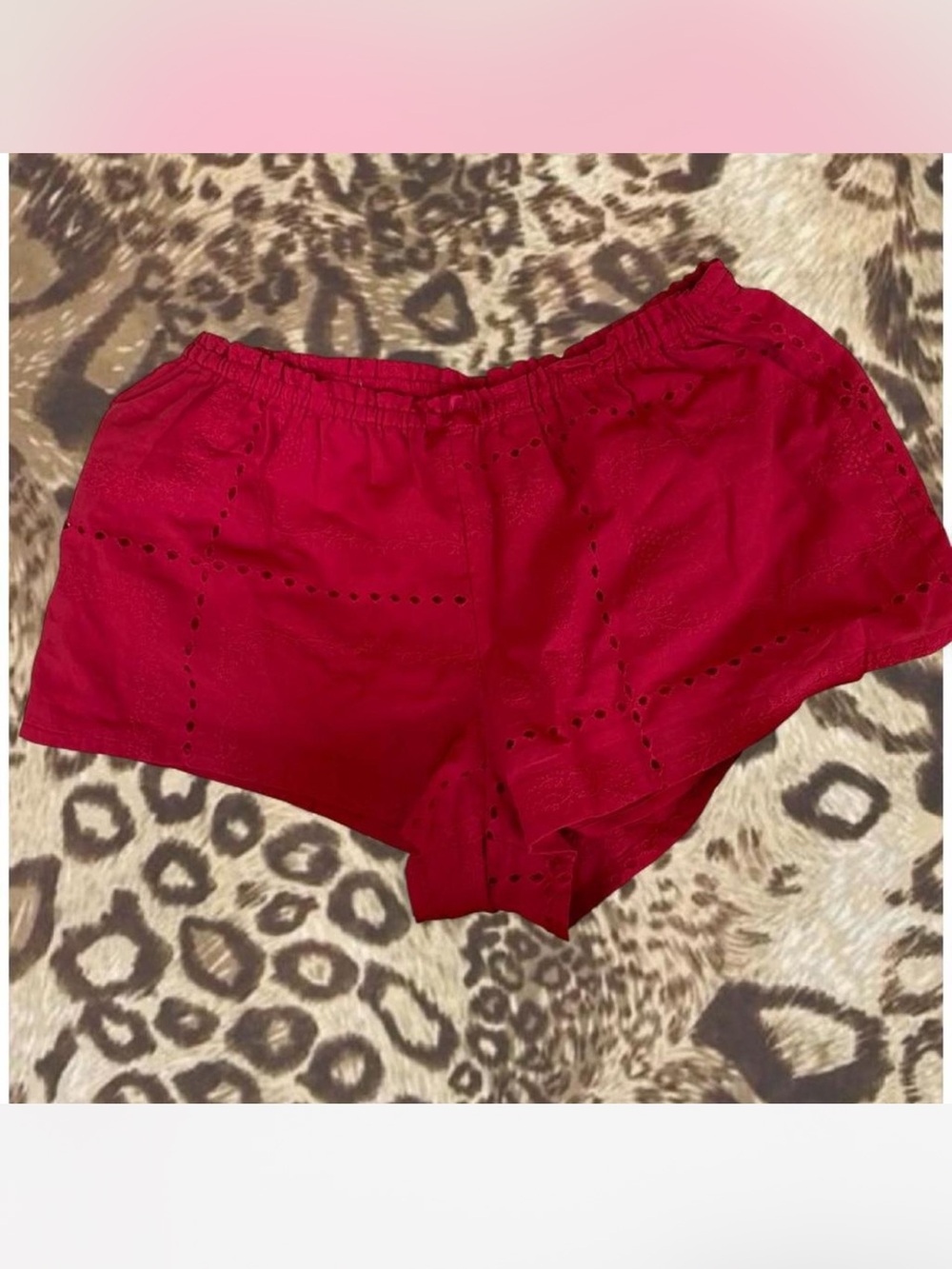 wild fable Red Eyelet Athletic Shorts